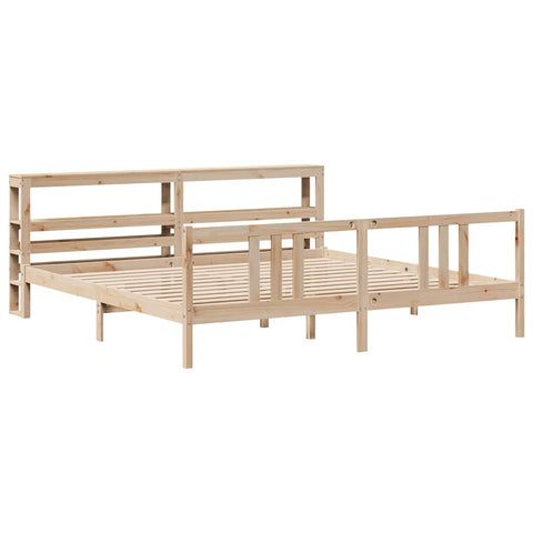 vidaXL Bed Frame with Headboard without Mattress 200x200 cm