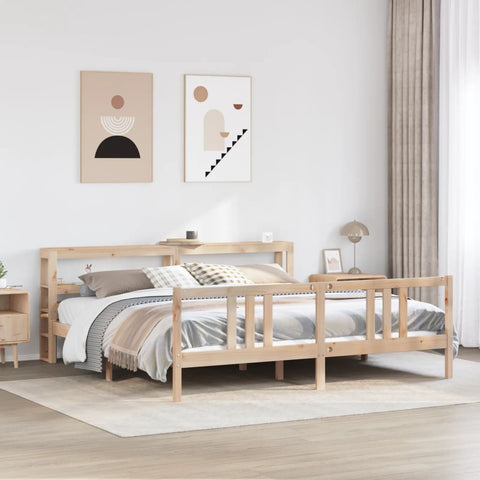 vidaXL Bed Frame with Headboard without Mattress 200x200 cm