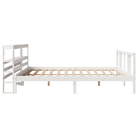 vidaXL Bed Frame with Headboard without Mattress White 200x200 cm