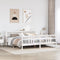 vidaXL Bed Frame with Headboard without Mattress White 200x200 cm