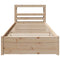 vidaXL Bed Frame with Headboard without Mattress 75x190 cm Small Single