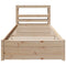 vidaXL Bed Frame with Headboard without Mattress 100x200 cm