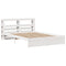 vidaXL Bed Frame with Headboard without Mattress White 150x200 cm King Size