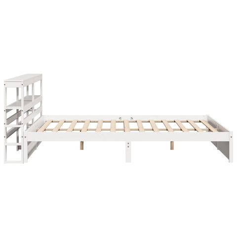 vidaXL Bed Frame with Headboard without Mattress White 180x200 cm Super King