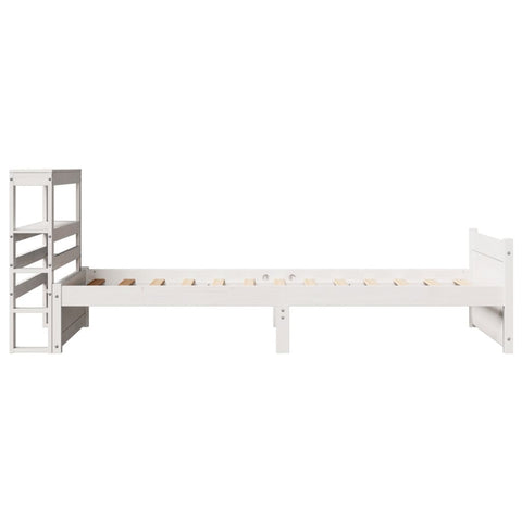 vidaXL Bed Frame with Headboard without Mattress White 90x190 cm Single