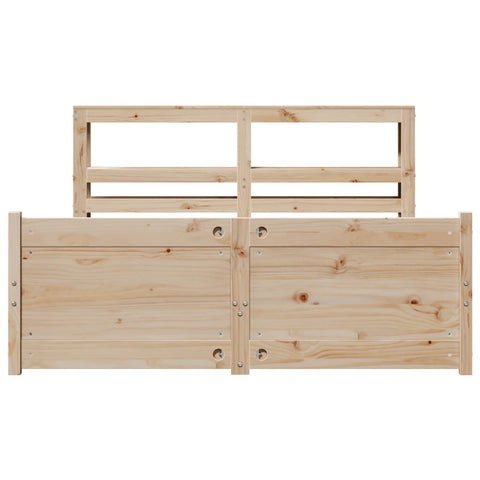 vidaXL Bed Frame with Headboard without Mattress 120x190 cm Small Double