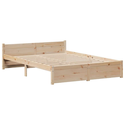 vidaXL Bed Frame with Headboard without Mattress 140x190 cm
