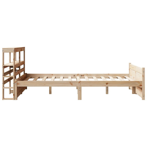 vidaXL Bed Frame with Headboard without Mattress 140x190 cm
