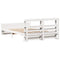 vidaXL Bed Frame with Headboard without Mattress White 140x190 cm