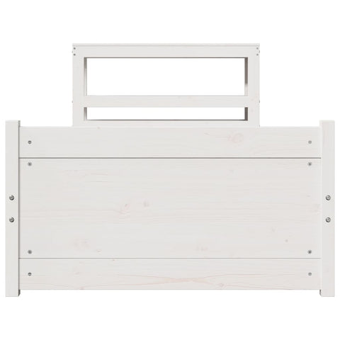 vidaXL Bed Frame with Headboard without Mattress White 90x200 cm