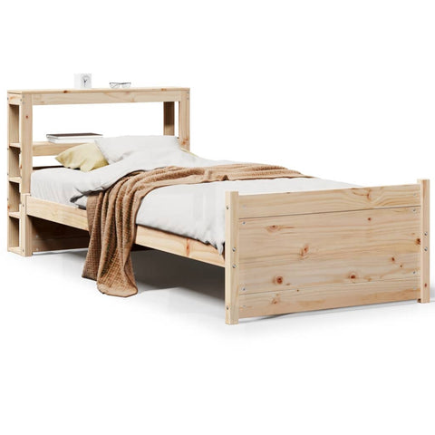 vidaXL Bed Frame with Headboard without Mattress 100x200 cm