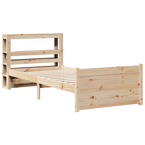 vidaXL Bed Frame with Headboard without Mattress 100x200 cm