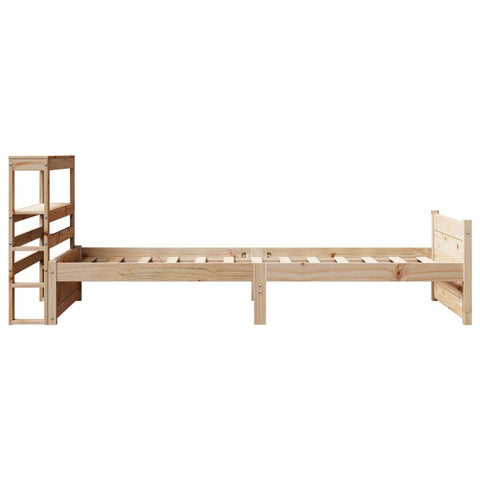 vidaXL Bed Frame with Headboard without Mattress 100x200 cm