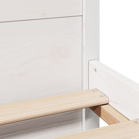 vidaXL Bed Frame with Headboard without Mattress White 120x200 cm