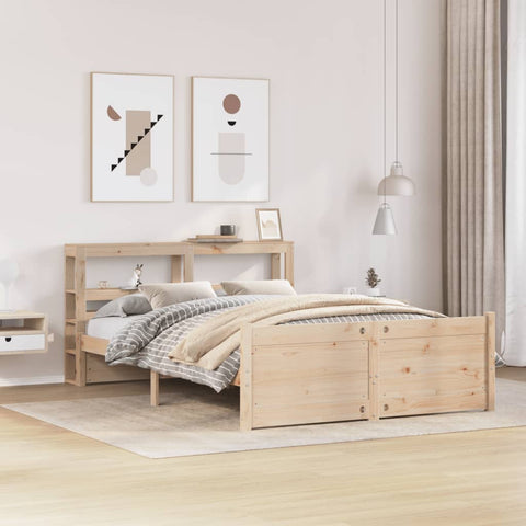 vidaXL Bed Frame with Headboard without Mattress 160x200 cm