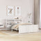 vidaXL Bed Frame with Headboard without Mattress White 160x200 cm