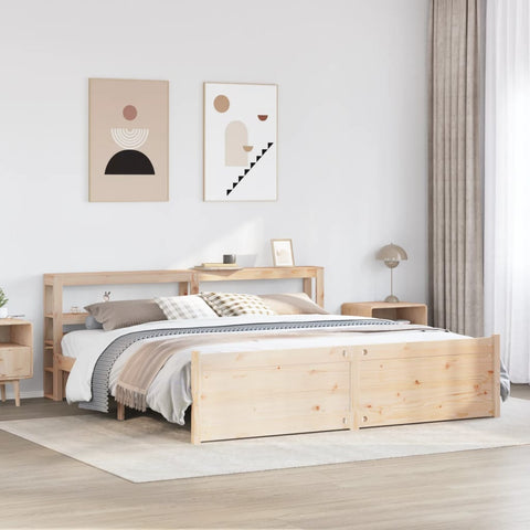 vidaXL Bed Frame with Headboard without Mattress 180x200 cm Super King