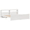 vidaXL Bed Frame with Headboard without Mattress White 200x200 cm