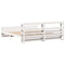 vidaXL Bed Frame with Headboard without Mattress White 200x200 cm