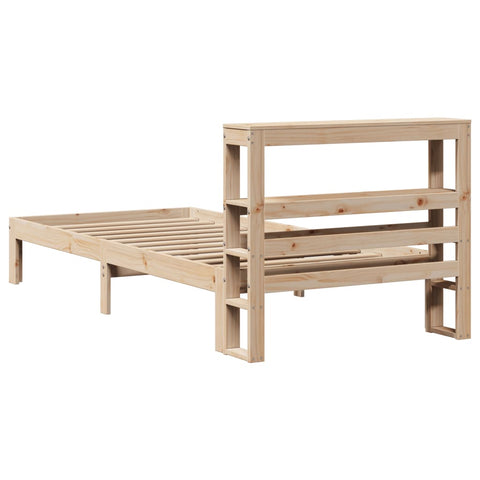 vidaXL Bed Frame with Headboard without Mattress 75x190 cm Small Single