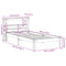 vidaXL Bed Frame with Headboard without Mattress 75x190 cm Small Single