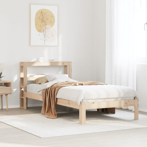 vidaXL Bed Frame with Headboard without Mattress 75x190 cm Small Single