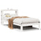 vidaXL Bed Frame with Headboard without Mattress White 90x190 cm Single