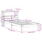 vidaXL Bed Frame with Headboard without Mattress White 90x190 cm Single