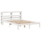 vidaXL Bed Frame with Headboard without Mattress White 120x190 cm Small Double