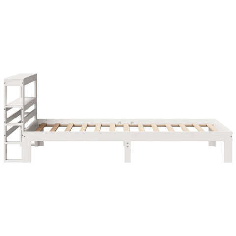 vidaXL Bed Frame with Headboard without Mattress White 90x200 cm
