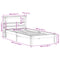 vidaXL Bed Frame with Headboard without Mattress 100x200 cm