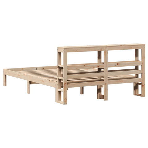 vidaXL Bed Frame with Headboard without Mattress 120x200 cm