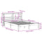 vidaXL Bed Frame with Headboard without Mattress 120x200 cm