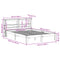 vidaXL Bed Frame with Headboard without Mattress White 120x200 cm