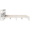 vidaXL Bed Frame with Headboard without Mattress White 140x200 cm