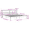 vidaXL Bed Frame with Headboard without Mattress White 180x200 cm Super King