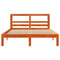 vidaXL Bed Frame without Mattress Wax Brown 140x190 cm Solid Wood Pine