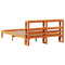 vidaXL Bed Frame without Mattress Wax Brown 140x190 cm Solid Wood Pine