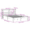 vidaXL Bed Frame without Mattress Wax Brown 140x190 cm Solid Wood Pine