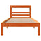 vidaXL Bed Frame without Mattress Wax Brown 100x200 cm Solid Wood Pine