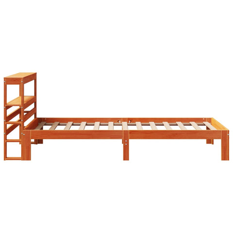 vidaXL Bed Frame without Mattress Wax Brown 100x200 cm Solid Wood Pine