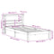 vidaXL Bed Frame without Mattress Wax Brown 100x200 cm Solid Wood Pine