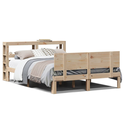 vidaXL Bed Frame with Headboard without Mattress 120x190 cm Small Double