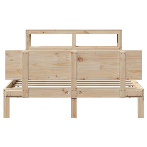vidaXL Bed Frame with Headboard without Mattress 140x190 cm