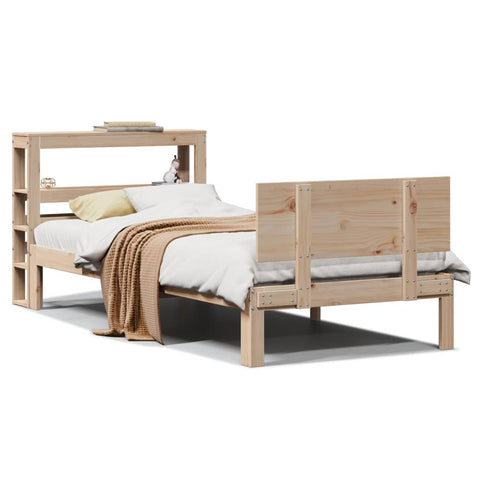 vidaXL Bed Frame with Headboard without Mattress 90x200 cm