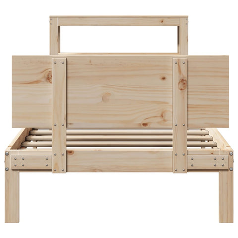 vidaXL Bed Frame with Headboard without Mattress 100x200 cm