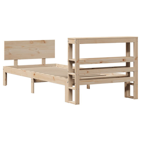vidaXL Bed Frame with Headboard without Mattress 100x200 cm