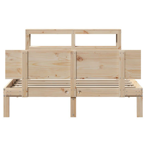 vidaXL Bed Frame with Headboard without Mattress 140x200 cm