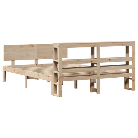 vidaXL Bed Frame with Headboard without Mattress 140x200 cm