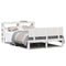 vidaXL Bed Frame with Headboard without Mattress White 140x200 cm